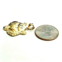 Load image into Gallery viewer, 14k yellow solid Gold tiger male head face Pendant diamond cut fine jewelry 3.7g