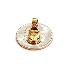 Load image into Gallery viewer, 14K Yellow Gold 3D Classic baby girl Shoe Charm Pendant gift Fine Jewelry 1.5g