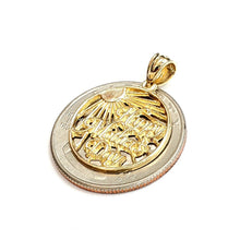Load image into Gallery viewer, New 14k yellow Gold happy Mothers day round Pendant 0.72" gift fine jewelry 1.9g