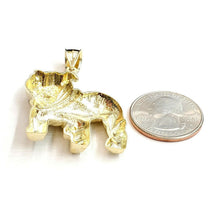 Load image into Gallery viewer, 10k yellow Gold bulldog full body Pendant charm diamond cut fine jewelry 6.5g