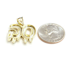 Load image into Gallery viewer, 10k yellow Gold OG original gangster word Pendant diamond cut fine jewelry 3.4g