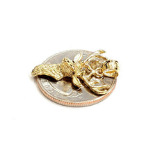 Load image into Gallery viewer, 14k yellow Gold deer buck male head Hunting Pendant charm gift jewelry 1.9g