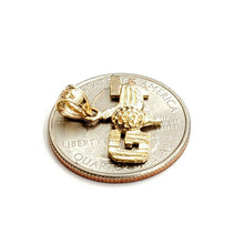 Load image into Gallery viewer, 14k yellow Gold Golf word ball Pendant charm sport game fine jewelry gift 1.4g