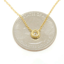 Load image into Gallery viewer, 14k yellow Gold 0.14Ct real Diamond necklace gift jewelry 18" adjustable chain