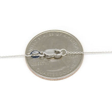 Load image into Gallery viewer, 14k white Gold 0.06Ct Round Diamond cross necklace pendant 18" adjustable chain