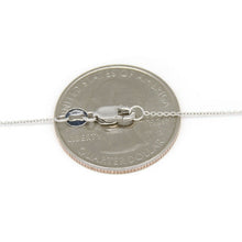Load image into Gallery viewer, 14k white Gold 0.06Ct Round Diamond cross necklace pendant 18" adjustable chain