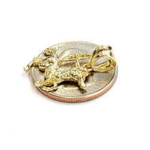 Load image into Gallery viewer, 10k yellow solid Gold Sagittarius Archer Zodiac Sign Pendant fine jewelry 1.4g