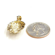 Load image into Gallery viewer, 14k yellow solid Gold lion Leo head face zodiac Pendant charm fine jewelry 4.7g