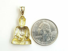 Load image into Gallery viewer, New 10k yellow gold buddha Buda buddha pendant charm fine religious jewelry 3g