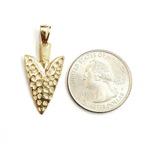 Load image into Gallery viewer, New 14k yellow Gold solid 3D Arrowhead Pendant charm gift fine jewelry 4.5g