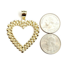 Load image into Gallery viewer, New 10k yellow gold heart pendant charm love Amor fine gift women jewelry 5.1g