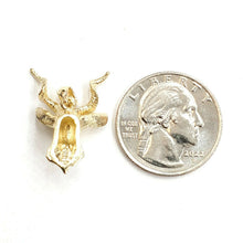 Load image into Gallery viewer, 14k yellow Gold 3D deer buck male head Hunting Pendant charm gift jewelry 4.7g
