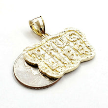 Load image into Gallery viewer, New 10k yellow Gold Thug Life word Pendant charm diamond cut fine jewelry 5.7g