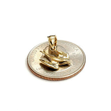 Load image into Gallery viewer, New 14k yellow Gold Tiny Dove bird Pendant charm love gift fine jewelry 1.1g