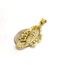 Load image into Gallery viewer, New 10k yellow gold scorpion Scorpio pendant charm zodiac sign Fine Jewelry 3.4g