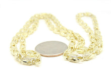 Load image into Gallery viewer, 10K real yellow gold 5.5mm Turkish chain Necklace fine gift jewelry 28" 38.6g