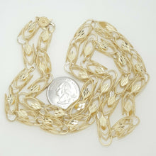 Load image into Gallery viewer, 14K yellow gold 8mm Turkish chain Necklace 28" fine gift jewelry unisex 71.8g