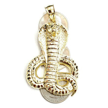 Load image into Gallery viewer, New 10k yellow gold cobra snake reptile Pendant charm gift fine jewelry 11.9g