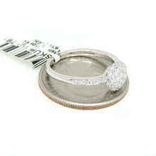 Load image into Gallery viewer, 0.48ct Genuine diamond 14k White Gold Women round ball Ring fine gift Size 6.5
