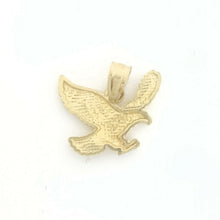 Load image into Gallery viewer, New 14k yellow Gold small eagle Pendant charm bird gift fine jewelry unisex 0.9g