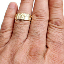 Load image into Gallery viewer, 14k yellow gold Ani Le Dodi I am my beloved's ring band Jewish jewelry 7.9g