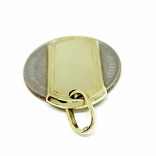 Load image into Gallery viewer, New 10k yellow Gold solid dog tag Pendant charm shiny fine gift jewelry 2.1g