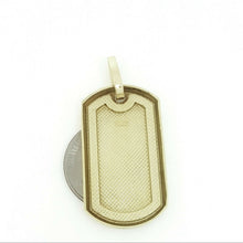 Load image into Gallery viewer, real 10k yellow Gold solid dog tag Pendant charm shiny fine gift jewelry 6.7g