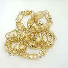 Load image into Gallery viewer, 14K yellow gold 8mm Turkish chain Necklace 28" fine gift jewelry unisex 71.8g