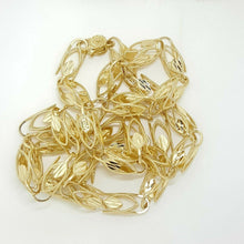 Load image into Gallery viewer, 14K yellow gold 8mm Turkish chain Necklace 28" fine gift jewelry unisex 71.8g