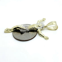 Load image into Gallery viewer, 10k two tone gold Jesus full body religious gift pendant charm fine jewelry 3.3g