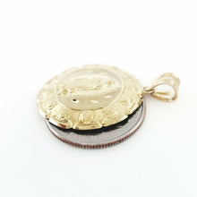 Load image into Gallery viewer, 10k yellow gold round virgin Guadalupe Pendant fine religious jewelry 1.04" 2.1g