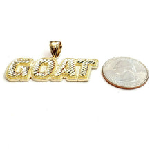 Load image into Gallery viewer, New 10k yellow Gold Goat Pendant charm diamond cut hip hop fine jewelry 5.9g