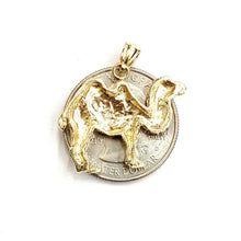Load image into Gallery viewer, New 14k yellow Gold camel full body animal Pendant charm gift fine jewelry 4.2g