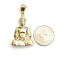 Load image into Gallery viewer, New 10k yellow gold buddha Buda Buddah pendant charm fine religious jewelry 6.5g