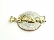 Load image into Gallery viewer, 10k yellow gold Santa muerte holy death Pendant fine gift jewelry unisex 1.6g