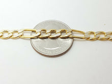 Load image into Gallery viewer, 10K two-tone Gold hollow Figaro Link Chain 5.85mm fine gift jewelry 24" 14.7g