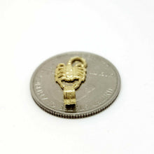 Load image into Gallery viewer, 14k yellow gold small scorpion full body pendant charm fine gift jewelry 0.7g