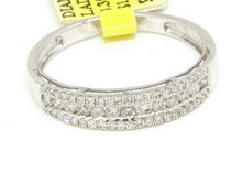 Load image into Gallery viewer, 0.35ct genuine diamond 14k White Gold Women wedding Ring band jewelry Size 7