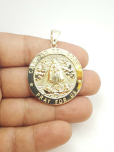 Load image into Gallery viewer, 10k yellow gold round virgin caridad del cobre pendant religious gift 1.44" 9.5g