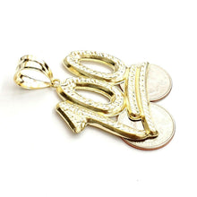 Load image into Gallery viewer, 10K Solid Yellow Gold Diamond Cut One Hundred 100 Charm Pendant jewelry 12.3g