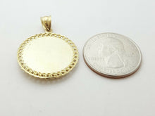 Load image into Gallery viewer, 10k two-tone gold marijuana leaf pendant cubic Zirconia jewelry 0.97" 4.5g