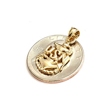 Load image into Gallery viewer, 14k yellow Gold USN Pendant United States Navy military anchor fine jewelry 2.5g