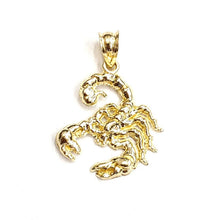Load image into Gallery viewer, New 10k yellow gold scorpion Scorpio pendant charm zodiac sign fine jewelry 1.6g
