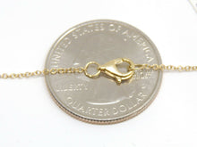 Load image into Gallery viewer, 14k yellow Gold 0.06Ct Diamond horseshoe necklace gift luck 18" adjustable chain