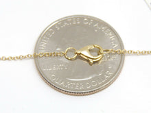 Load image into Gallery viewer, 14k yellow Gold 0.06Ct Diamond horseshoe necklace gift luck 18" adjustable chain