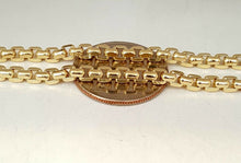 Load image into Gallery viewer, New 10K yellow gold 3.90mm round box chain Necklace fine gift jewelry 22.7g 32"