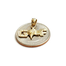 Load image into Gallery viewer, 14k yellow Gold Golf word ball Pendant charm sport game fine jewelry gift 1.4g