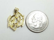 Load image into Gallery viewer, 10k yellow Gold Pisces fish zodiac Pendant charm fine gift jewelry unisex 1.9g