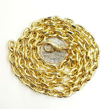 Load image into Gallery viewer, New 10K yellow gold 7.75mm Hollow rolo link chain Necklace fine gift 40.2g 26"
