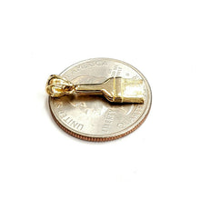 Load image into Gallery viewer, New 14k Yellow Gold paint brush Pendant charm painting tool fine jewelry 1.2g